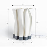 Flame Modern Bohemian Plant-Based PLA 3D Printed Dimmable LED Table Lamp - JONATHAN Y