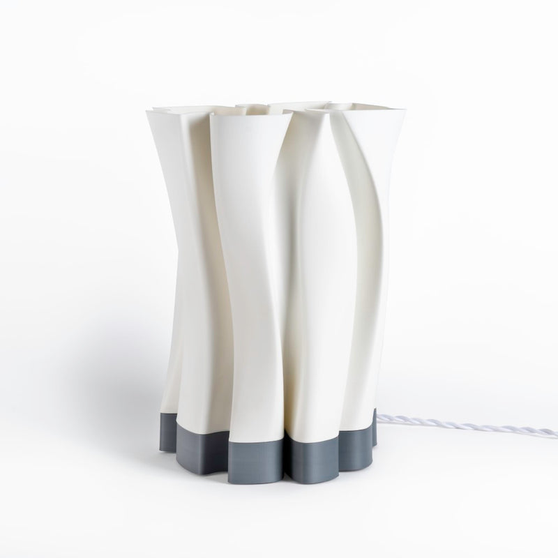 Flame Modern Bohemian Plant-Based PLA 3D Printed Dimmable LED Table Lamp - JONATHAN Y