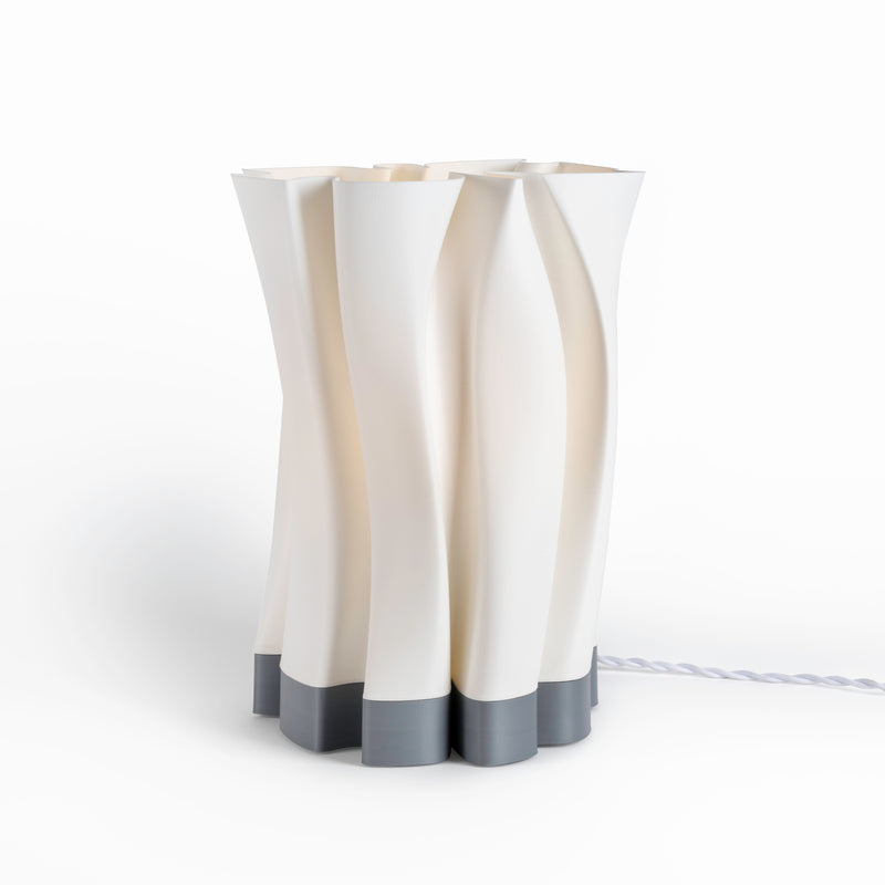 Flame Modern Bohemian Plant-Based PLA 3D Printed Dimmable LED Table Lamp - JONATHAN Y