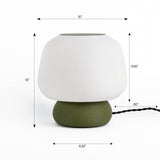 Mushroom Modern Classic Plant-Based PLA 3D Printed Dimmable LED Table Lamp - JONATHAN Y