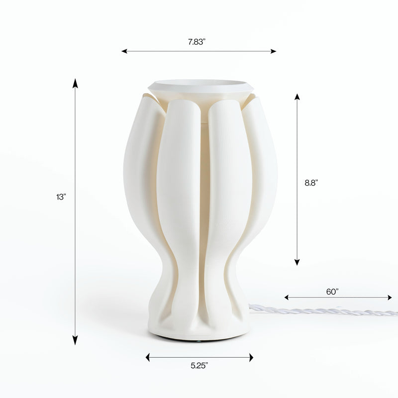 Flower Tropical Coastal Plant-Based PLA 3D Printed Dimmable LED Table Lamp - JONATHAN Y