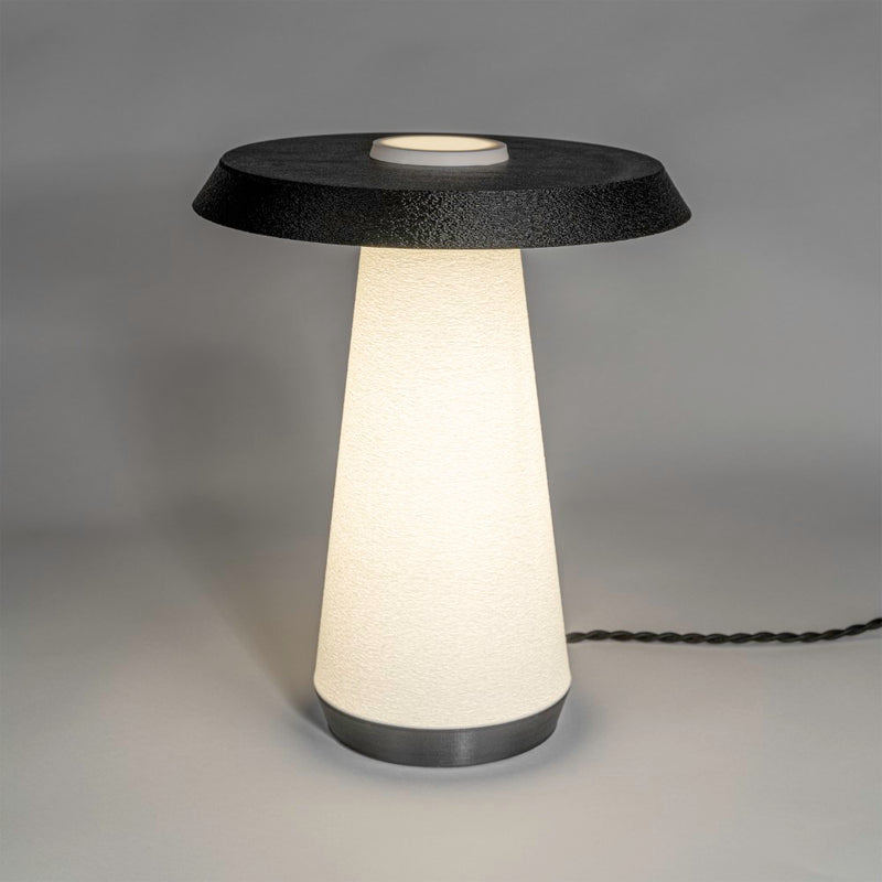Bruno 12.25" Mid-Century Minimalist Plant-Based PLA 3D Printed Dimmable LED Table Lamp - JONATHAN Y