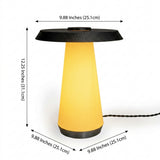 Bruno 12.25" Mid-Century Minimalist Plant-Based PLA 3D Printed Dimmable LED Table Lamp Yellow/Black – DIM