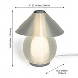 Opal 13" Modern Contemporary Plant-Based PLA 3D Printed Dimmable LED Table Lamp Light Smoke/Gray – DIM
