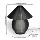 Opal 13" Modern Contemporary Plant-Based PLA 3D Printed Dimmable LED Table Lamp Dark Smoke/Black – DIM