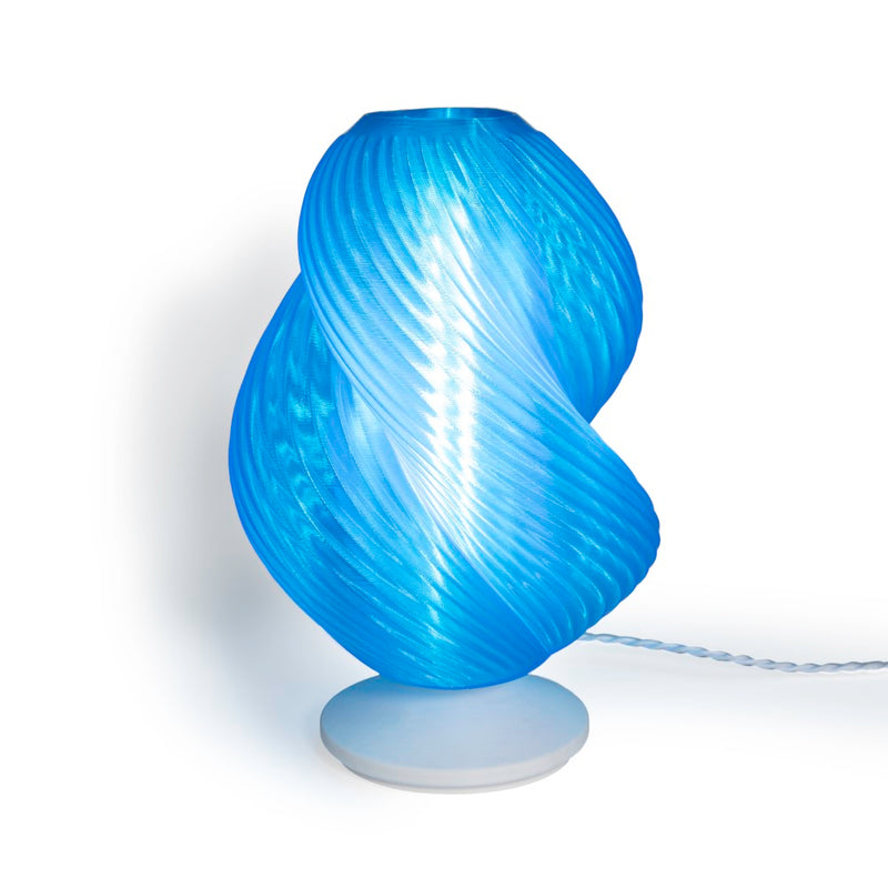 Gema 13.5" Mid-Century Coastal Plant-Based PLA 3D Printed Dimmable LED Table Lamp - JONATHAN Y