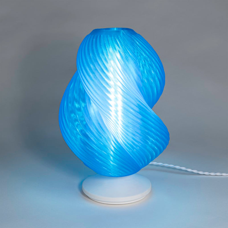 Gema 13.5" Mid-Century Coastal Plant-Based PLA 3D Printed Dimmable LED Table Lamp - JONATHAN Y