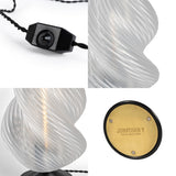 Gema 13.5" Mid-Century Coastal Plant-Based PLA 3D Printed Dimmable LED Table Lamp