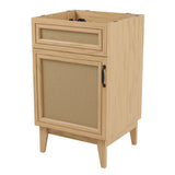Javer Rattan Modern Farmhouse 2-Shelf Bath Vanity Cabinet Only (Sink Basin not Included) - JONATHAN Y
