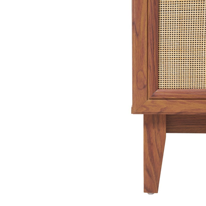 Javer Rattan Modern Farmhouse 2-Shelf Bath Vanity Cabinet Only (Sink Basin not Included) - JONATHAN Y