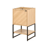Juhl Chevron-Front Modern Minimalist 2-Shelf Bath Vanity Cabinet Only (Sink Basin Not Included) - JONATHAN Y