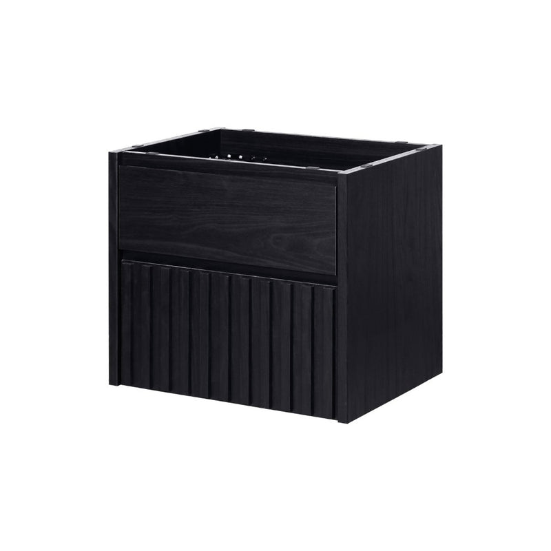 Sherwin Slat Modern Coastal 2-Drawer Wall Mounted Bath Vanity Cabinet Only (Sink Basin Not Included) - JONATHAN Y
