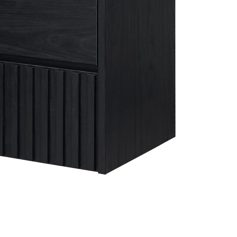 Sherwin Slat Modern Coastal 2-Drawer Wall Mounted Bath Vanity Cabinet Only (Sink Basin Not Included) - JONATHAN Y
