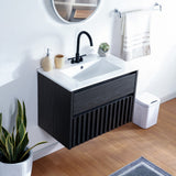 Sherwin Slat Modern Coastal 2-Drawer Wall Mounted Bath Vanity Cabinet Only (Sink Basin Not Included) - JONATHAN Y