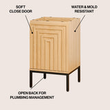 Rowan Geometric Modern Transitional 2-Shelf Bath Vanity Cabinet Only (Sink Basin Not Included)