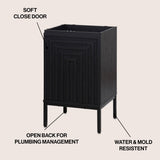 Rowan Geometric Modern Transitional 2-Shelf Bath Vanity Cabinet Only (Sink Basin Not Included)