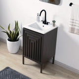 Rowan Geometric Modern Transitional 2-Shelf Bath Vanity Cabinet Only (Sink Basin Not Included) - JONATHAN Y