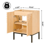 Rowan Geometric Modern Transitional 2-Shelf Bath Vanity Cabinet Only (Sink Basin Not Included)