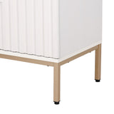 Rowan Geometric Modern Transitional 2-Shelf Bath Vanity Cabinet Only (Sink Basin Not Included)