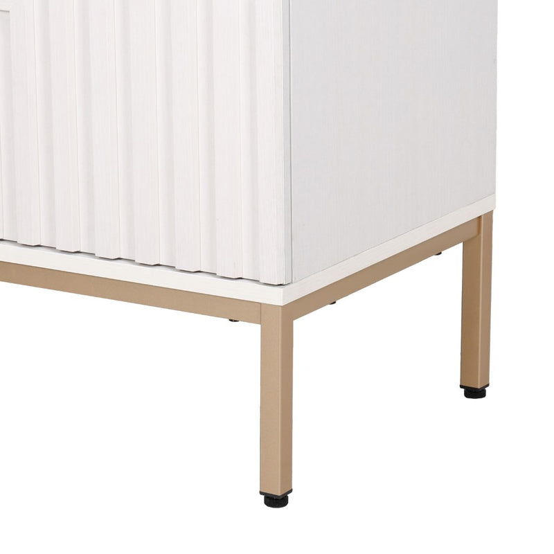Rowan Geometric Modern Transitional 2-Shelf Bath Vanity Cabinet Only (Sink Basin Not Included) - JONATHAN Y