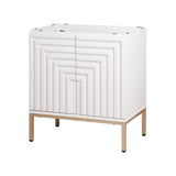Rowan Geometric Modern Transitional 2-Shelf Bath Vanity Cabinet Only (Sink Basin Not Included) - JONATHAN Y