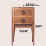 Corbin Modern Classic 1-Drawer Bath Vanity Base Only (Sink Basin Not Included)