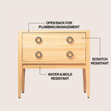 Corbin Modern Classic 1-Drawer Bath Vanity Base Only (Sink Basin Not Included)