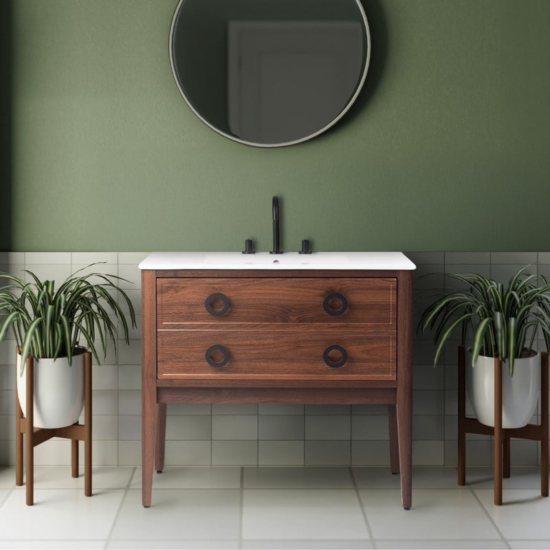 Corbin Modern Classic 1-Drawer Bath Vanity Base Only (Sink Basin Not Included)
