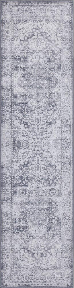Eleanor Vintage Medallion Border Machine-washable Area Rug