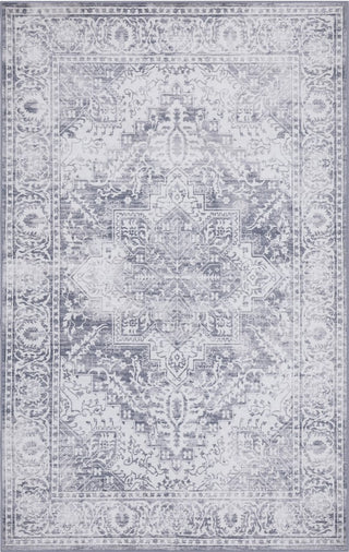 Eleanor Vintage Medallion Border Machine-washable Area Rug