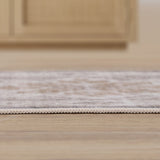 Eleanor Vintage Medallion Border Machine-washable Area Rug