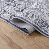 Eleanor Vintage Medallion Border Machine-washable Area Rug