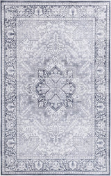 Eleanor Vintage Medallion Border Machine-washable Area Rug