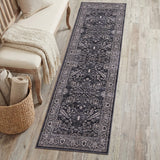 Eleanor Vintage Medallion Border Machine-washable Area Rug
