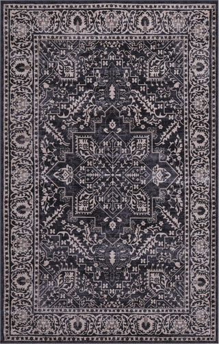 Eleanor Vintage Medallion Border Machine-washable Area Rug
