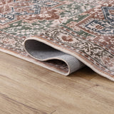 Eleanor Vintage Medallion Border Machine-washable Area Rug