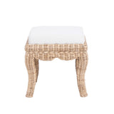 Rowan 19.7" Bohemian Designer Woven Rattan/Wood Vanity Stool - JONATHAN Y