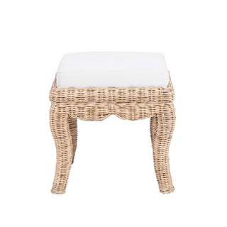 Rowan 19.7" Bohemian Designer Woven Rattan/Wood Vanity Stool - JONATHAN Y