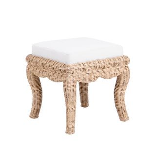 Rowan 19.7" Bohemian Designer Woven Rattan/Wood Vanity Stool - JONATHAN Y
