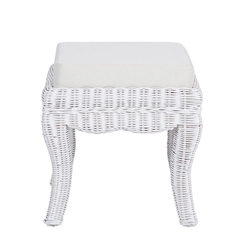 Rowan 19.7" Bohemian Designer Woven Rattan/Wood Vanity Stool - JONATHAN Y