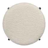 Silvia 18.5" Modern Metal/Bouclé Cushioned Vanity Stool - JONATHAN Y