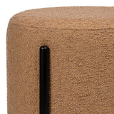 Silvia 18.5" Modern Metal/Bouclé Cushioned Vanity Stool - JONATHAN Y