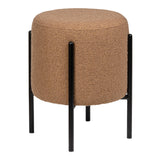 Silvia 18.5" Modern Metal/Bouclé Cushioned Vanity Stool - JONATHAN Y