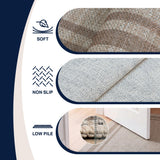 Clement Double Border Non-slip Machine-washable Area Rug