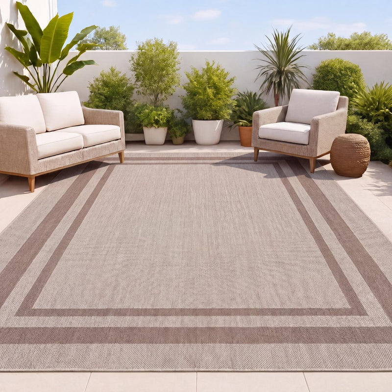 Clement Double Border Non-slip Machine-washable Area Rug