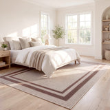 Clement Double Border Non-slip Machine-washable Area Rug