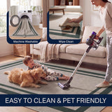 Clement Double Border Non-slip Machine-washable Area Rug