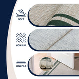Clement Double Border Non-slip Machine-washable Area Rug