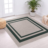 Clement Double Border Non-slip Machine-washable Area Rug