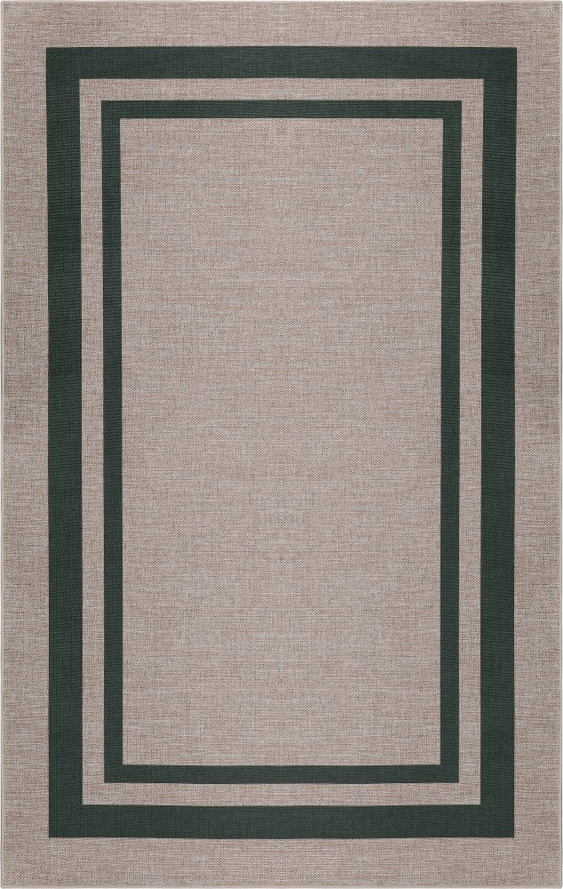 Clement Double Border Non-slip Machine-washable Area Rug